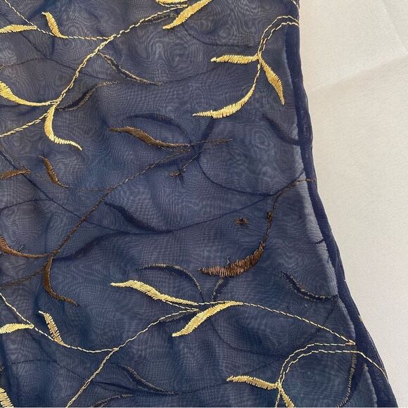 🚨FINAL OFFER Moda International Black Sheer Button Down Top Size Large - Picture 9 of 16